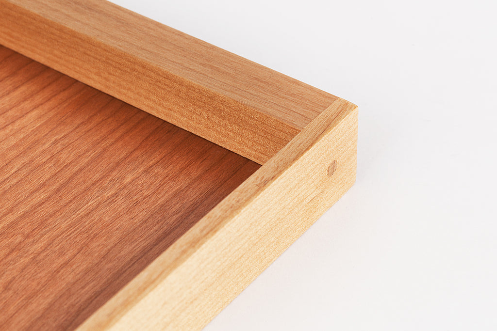 Japanese Cherry Wood Tray, Detail