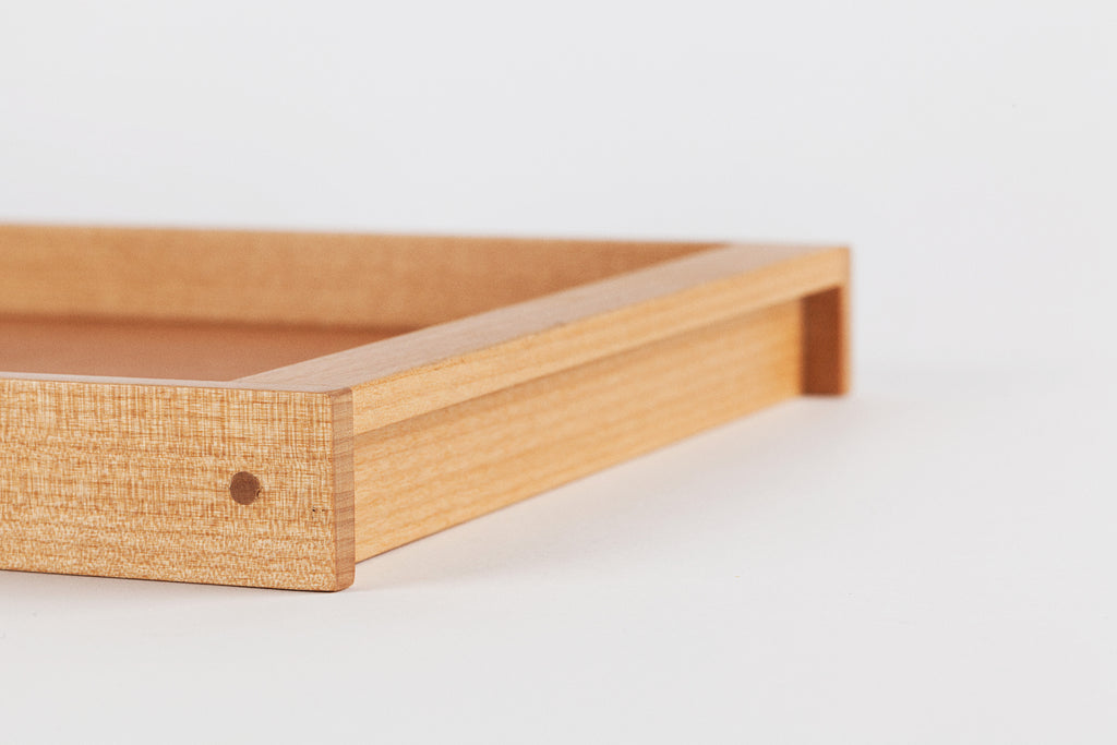 Japanese Cherry Wood Tray, Detail