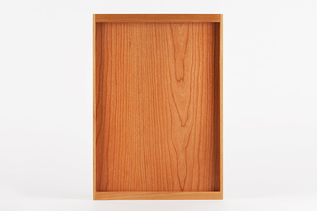 Japanese Cherry Wood Tray, Top Perspective